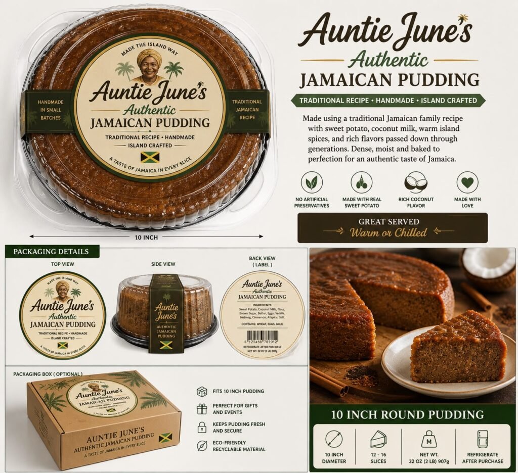 Auntie June's Jamaican Pudding